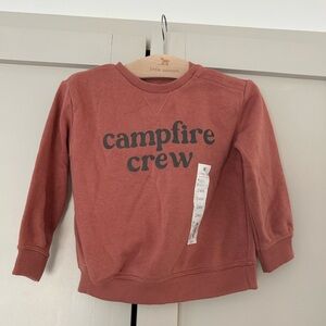Little Co Campfire Crew Kids Shirt - Rust